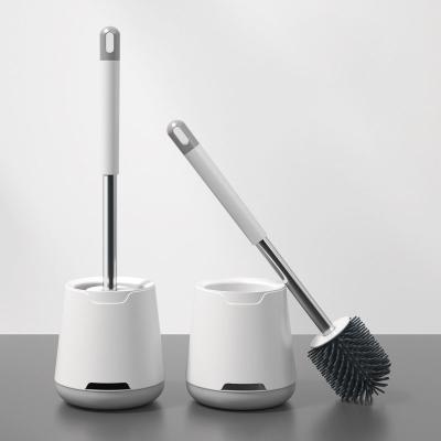 China 2022 New Trend Modern And Simple Wall Mounted Detachable Silicone Toilet Brushes For Bathroom Cleaning for sale