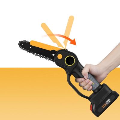 China Factory Outlet Cutting Tool Super Energy Saving Small Outdoor Wood Chainsaw Set 4/6 Inch Mini Portable Electric Cordless Chainsaw for sale