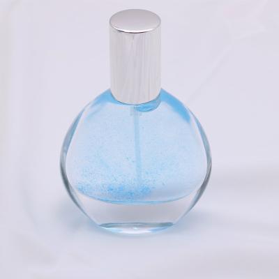 China Beautiful Custom Empty 30ml Spray Glass Eco-friendly Luxury Cosmetic Flat Luxury Clear Perfume Bottles for sale