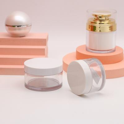 China High-end Eco-friendly cute travel container transparent empty plastic round plastic jar 100g baby cream jar for sale