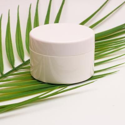 China 100g Skin Care Plastic Cream Cosmetic Jars Cheap Empty White Quality Packaging Container Eco-Friendly For Body Face Cream for sale