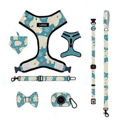 China Sustainable Wholesale Dog Harness Vest Soft Breathable Pet Harness Set for sale