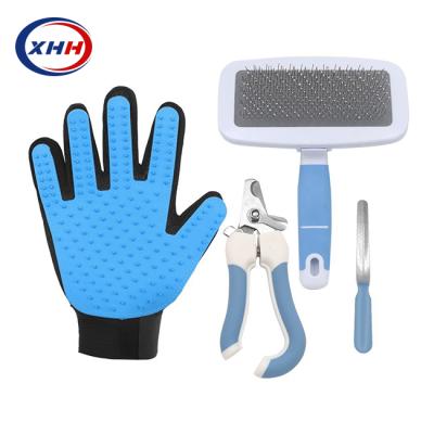 China Viable Hot Selling Professional Supplies Blue and White Pet Grooming Comb Kit, Pet Cleaning for sale