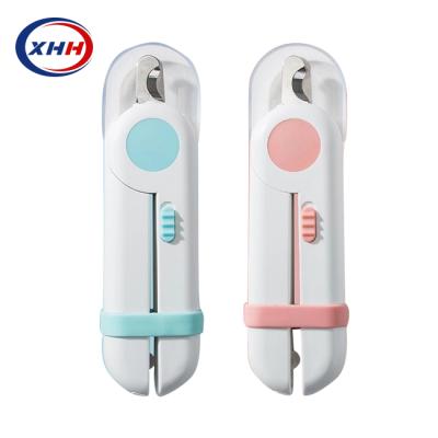 China Best Quality Sustainable Pet Cleaning Led Light Round Cat Pet Nail Scissors Trimming Head With Sharpener for sale