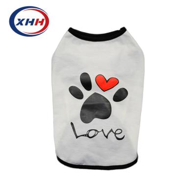 China Sustainable designer pet shirt dog clothes spring and summer clothes cotton dog clothes vest wholesale for sale