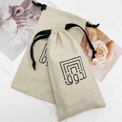 China Recyclable Environmentally Friendly Promotional Muslin Bag Natural Drawstring Dust Cotton Pouch Bag for sale