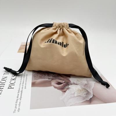 China Recyclable Custom Cotton Drawstring Pouch Gift Jewelry Packaging Pouches Storage Cotton Pouch for sale