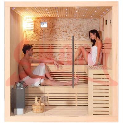 China Computer Control Panel Steam Furnace Sauna Barrel Kit, 3 Person Sauna Rooms for sale