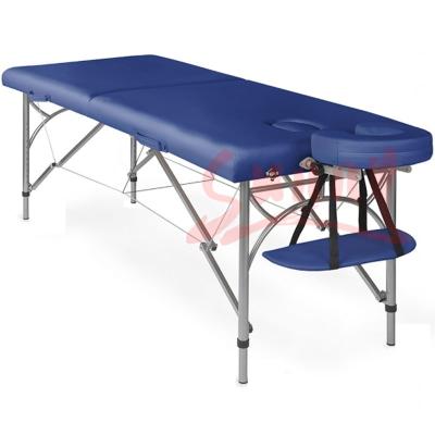 China Aluminum Lightweight Portable Massage Table Spa Facial Table Bed for sale