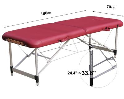 China Folding Massage Table Aluminum Massage Table , 2 Massage Movable Bed For Spa Beauty for sale