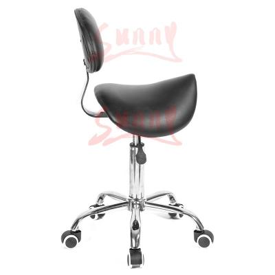 China Bar Stool Black Salon Stool Chair Tattoo Facial Massage Spa PU Leather Hydraulic for sale