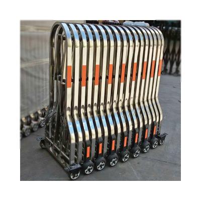 China Stainless Steel Safety Road Spikes Tape Barricade Stands Traffic Bollard Parking Expandable Barrier for sale