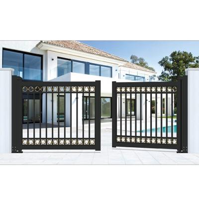 China Traditional Rising Screw Rod Outdoor Gate Valve Steel Yard Fence Outdoor Steel Barrier Gate With New Designs for sale