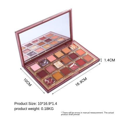 China Empty Customer Logo Cosmetics Custom Chameleon Eye Shadow Palette Mirror Factory Direct Selling Box Waterproof Primer Brush Set for sale