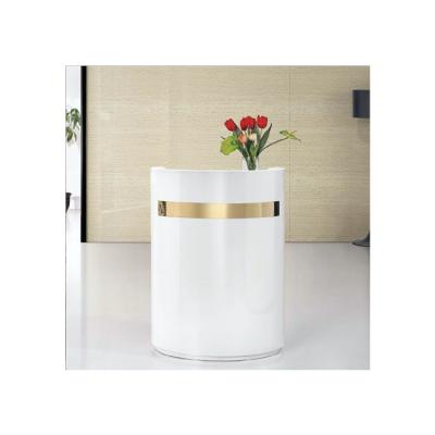 China Solid Wood Front Reception Desk Counter Modern Small Simple White for sale