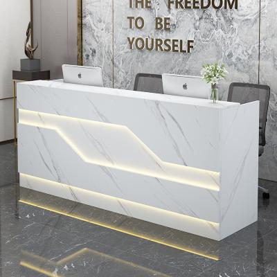 China Modern Stylish Modern Design Office Furniture Superego Desk Counter Front Table Reception Desk for sale