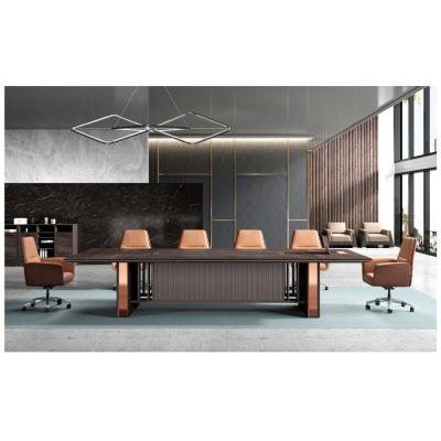 China Firmly Meeting Desk 2.8 Meter Large Conference Table Modern Wooden Style For 10 Person Office Furniture Global Solution Supplier for sale