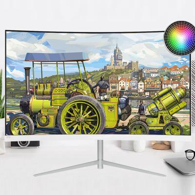 China New 24 Inch Desktop 75hz Curved Screen 1920*1080 250cd LED Desktop Monitors for sale