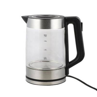 China Factory price stainless steel glass electrical water kettles automatic power off whistle gooseneck electric tea kettle en venta