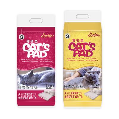 China Sustainable Easy Handling Eco Friendly Cat Litter Mat Waterproof Cat Litter Pads for sale