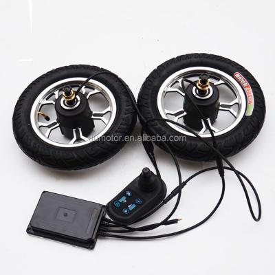 China Lightweight Mono Vehicle M 12inch 24v150w Axle Electric Wheelchair EMB Four Wheel Motor Conversion Kit for sale