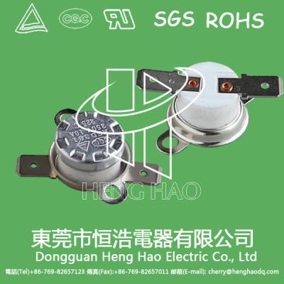 中国 普通閉鎖した/開いたKSD301バイメタルのサーモスタットの手動リセット熱切り取られたスイッチ 販売のため