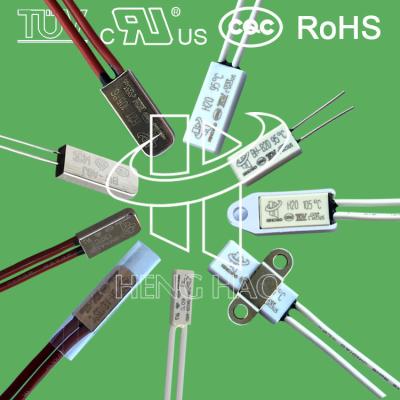 China ksd9700 de thermische schakelaar van de beschermer bimetaaltemperatuur, thermische beschermer ksd9700 250v 5a 50-150c UL CQC TUV Te koop