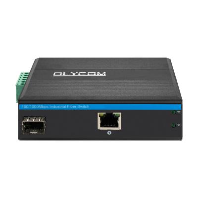 China Industrial Telecom 20km SFP Port 1000Mbps Fiber Ethernet 1G Media Converter Switch for sale