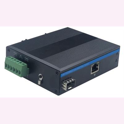 China New Telecom SFP Outdoor Mini Industrial Fiber Media Converter to Optical RJ45 Converter for sale