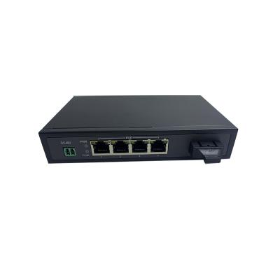 China FTTH FTTB FTTX Network Duplex SC 48V 1000Mbps Fiber Ethernet Gigabit 5 Port PoE Managed Switch for sale