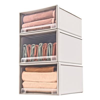 China Sustainable Type Plastic Clothes Wardrobe Household Wardrobe Underwear Csutomization Storage Box Drawer Box for sale