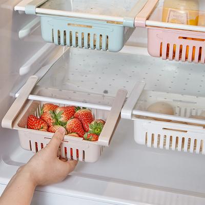 China Sustainable Storage Box Refrigerator Drawer Organizer OEM Storage Container Shelf Fruit Eggs Food Storage Box Plastic Plastic for sale