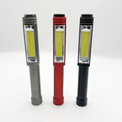 China Aluminum-alloy aluminum alloy cob black rechargeable portable new flashlight for sale