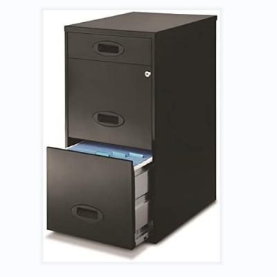 China Vertical File Cabinet (Other) Adjustable Metal With Pencil Three Drawer Extension Black Storage Cabinet for sale