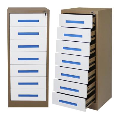 China 2019 New Version Anti-tilt Expandable Steel Closet Storage 7 Drawer Cabinets Hand Painted Heavy Duty Metal File Cabinet for sale