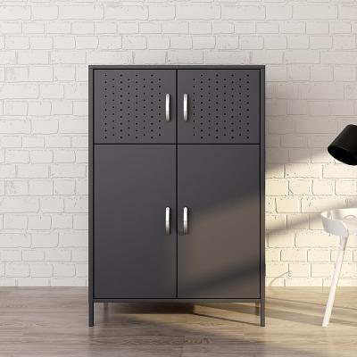 China Four-Door (Height) Adjustable Modern Metal Storage Cabinet Locker Steel Storage Cabinet With High Legs for sale