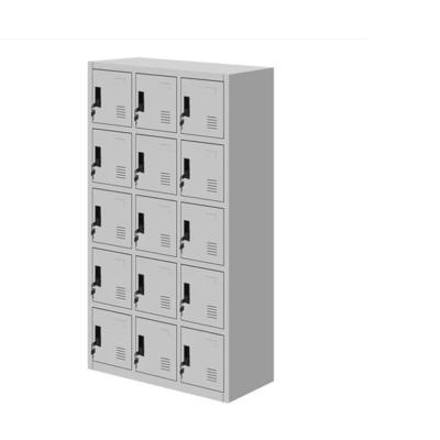 China Lockable Schools And Safe Storage Locker 15 Compartment Steel Worker Lockers for sale