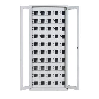 China (Others) 50 Doors Adjustable Metal Storage Cabinets Phone Lockers Gym Metal Wardrobe Mobile Phone Charger Station Locker Steel Sale for sale