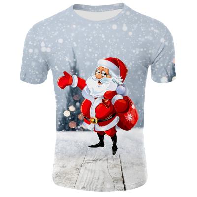 China Anime T-shirt Mens 3D Anti-pilling Casual Christmas Oversized Short Sleeve T-shirts Printing T-shirts for sale