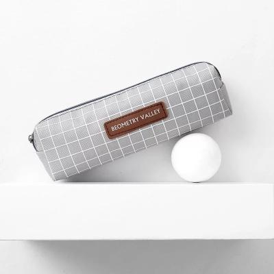 China Pencil Case Canvas Pencil Case Printed Logo Ins Style Primary School Student Stationery Cool Small Box for sale