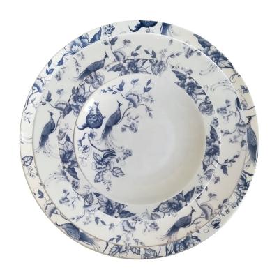 China Luxury Bone China Dinnerware Minimalist Wedding Porcelain Plates Sets For Rental for sale