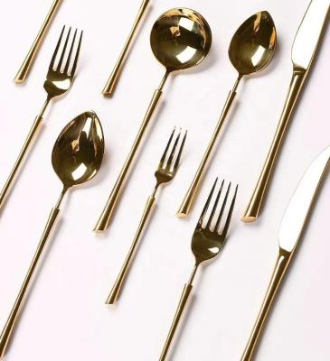 China Viable High Quality Custom 18/8 Color Stainless Steel Cutlery Set For Wedding for sale