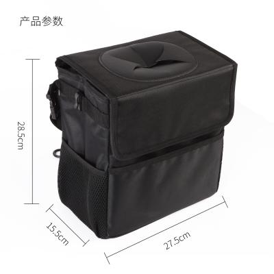 China Waterproof Car Trash Organizer with Lid and Storage Pockets for sale