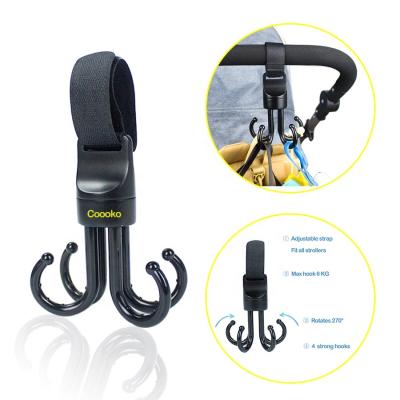 China Use in Stroller Car Bike and Any Bar Stem New Patent Design Buggy Clips Stroller Hooks for sale