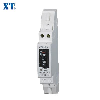 China Single Phase Intelligent KWH Energy Meter With LCD Display XTM18S for sale