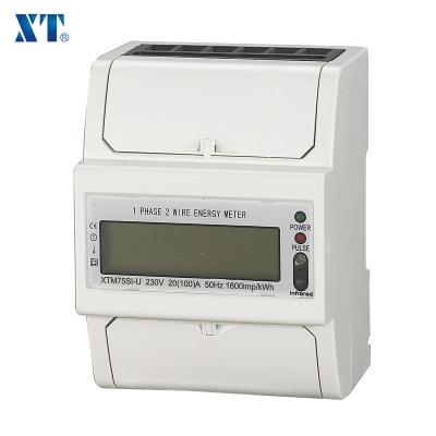 China Electronic ENERGY METER EXPERT / XTM75SI-U Single Phase Din Rail Energy Meter Active With RS485 Communication XTM75SI-U for sale