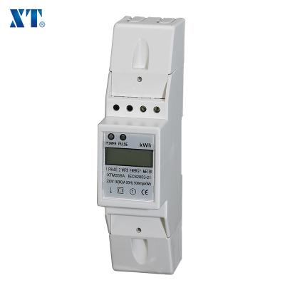 China ENERGY METER EXPERT / single phase digital two way KWH meter with 35mm standard din rail installation XTM35SA energy meter for sale