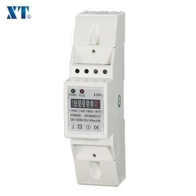 China ENERGY METER EXPERT / single phase two way KWH meter with 35mm standard din rail installation XTM35S for sale