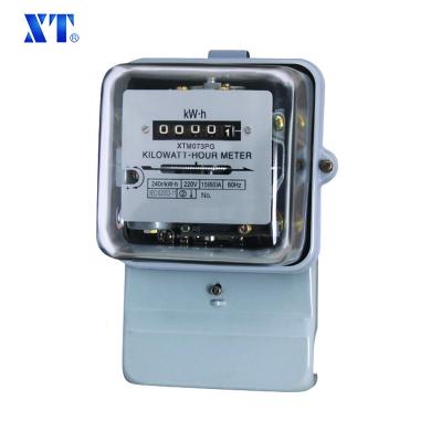 China ENERGY METER EXPERT / Single Phase Two Wire Electromechanical Energy Meter Counter With Glass Cover XTM073PG for sale