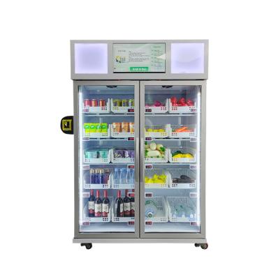 China Micron Freeware Smart Fresh Fruit Fridge Vending Machines for Retail Items with Card Reader Grab and Go Fridge for sale